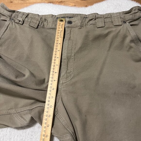 Duluth Trading Flex Fire Hose Khaki Carpenter Cargo Work Pants Size 44 x 30 - Picture 15 of 16